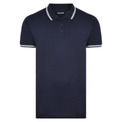 Bigdude Tipped Polo Shirt Navy