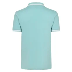 Bigdude Tipped Polo Shirt Turquoise -Big Dude Clothing Shop tipped pique polo turquoise 3