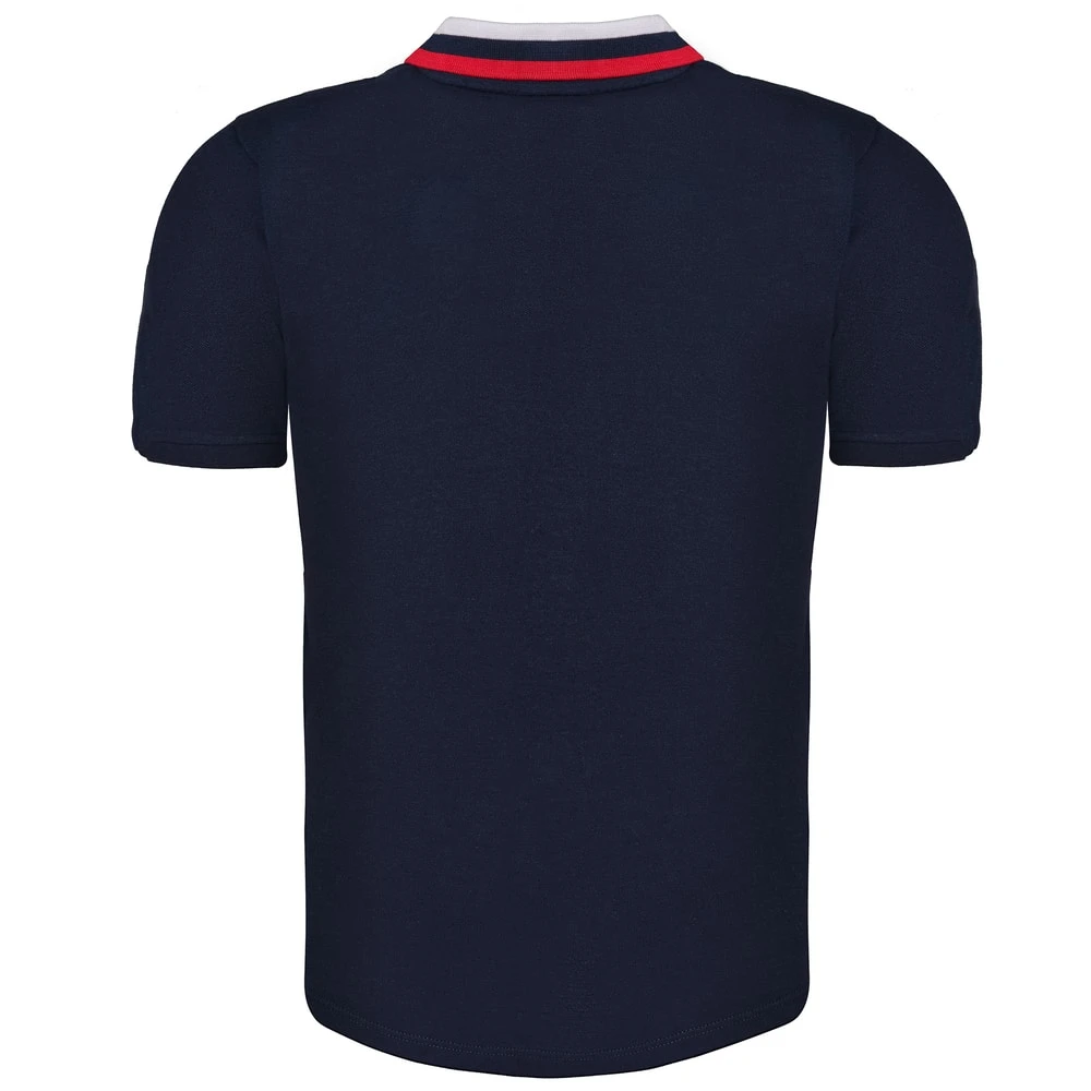 Bigdude Chunky Tipped Polo Shirt Navy 3 Bigdude Chunky Tipped Polo Shirt Navy - Image 3