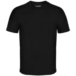 Bigdude Plain Crew Neck T-Shirt Black 10 Bigdude Plain Crew Neck T-Shirt Black -Big Dude Clothing Shop tshirt black front